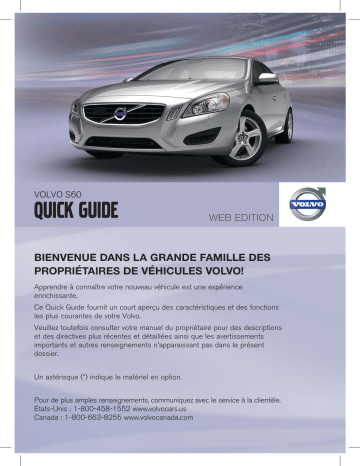 Manuel utilisateur | Volvo S60 2011 Late Guide de démarrage rapide | Fixfr