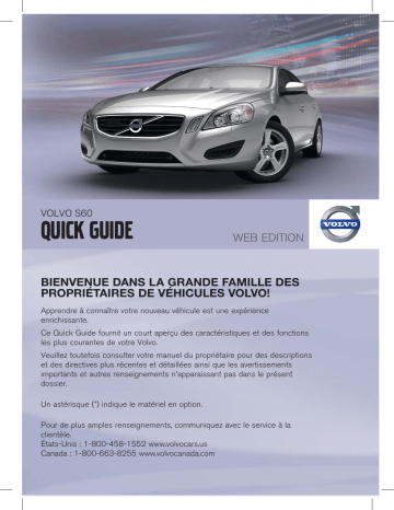 Manuel utilisateur | Volvo S60 2011 Early Guide de démarrage rapide | Fixfr