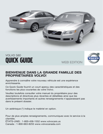 Manuel utilisateur | Volvo S80 2010 Early Guide de démarrage rapide | Fixfr