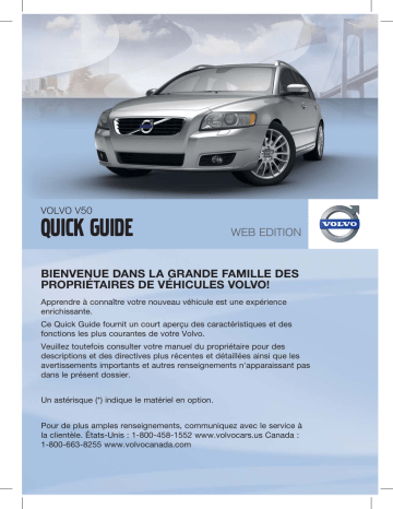 Manuel utilisateur | Volvo V50 2011 Early Guide de démarrage rapide | Fixfr