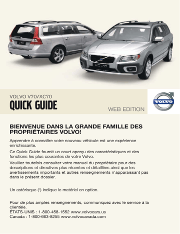 V70 | Manuel utilisateur | Volvo XC70 2010 Guide de démarrage rapide | Fixfr