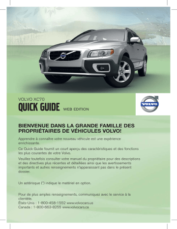 Manuel utilisateur | Volvo XC70 2012 Early Guide de démarrage rapide | Fixfr