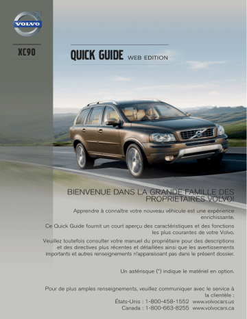 Manuel utilisateur | Volvo XC90 2013 Early Guide de démarrage rapide | Fixfr