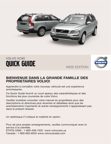 Manuel utilisateur | Volvo XC90 2010 Early Guide de démarrage rapide | Fixfr