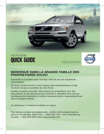 Manuel utilisateur | Volvo XC90 2012 Early Guide de démarrage rapide | Fixfr