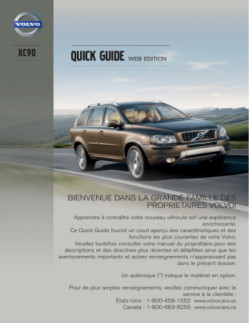 Manuel utilisateur | Volvo XC90 2013 Late Guide de démarrage rapide | Fixfr