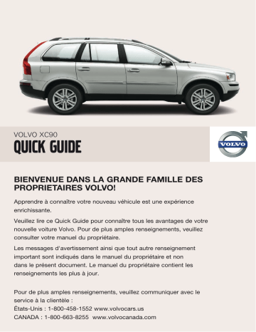 Manuel utilisateur | Volvo XC90 2008 Early Guide de démarrage rapide | Fixfr