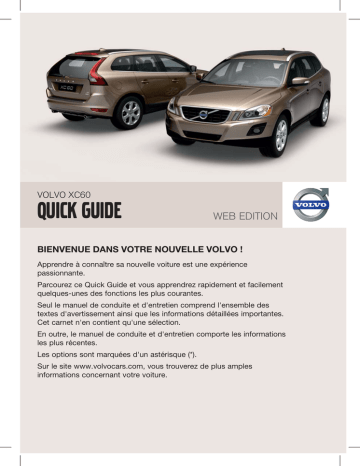 Manuel utilisateur | Volvo XC60 2010 Guide de démarrage rapide | Fixfr