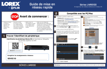 4KHDIP88W | LNR61082TW | 4KHDIP84W | Lorex 4KHDIP44W IP Camera System Manuel utilisateur | Fixfr