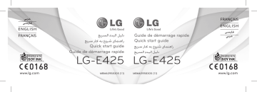 LG LGE425 Guide d'installation rapide | Fixfr