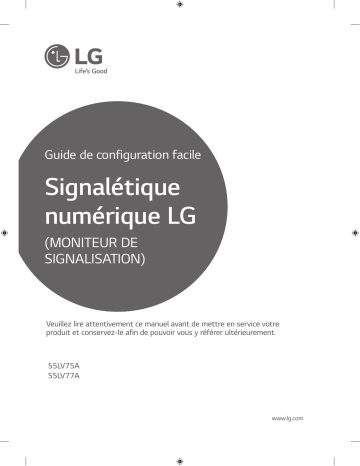 55LV75A-7B | LG 55LV77A-7B Guide d'installation rapide | Fixfr