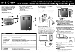 Insignia NS-PSD5321 Powered Computer Speakers Guide d'installation rapide