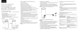 Insignia NS-SPBTWAVE2-BL WAVE 2 Portable Bluetooth Speaker Guide d'installation rapide