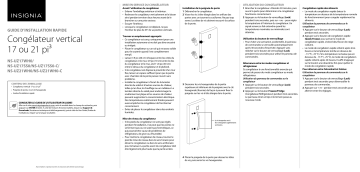 NS-UZ21WH0 | Insignia NS-UZ17WH0 17.0 Cu. Ft. Frost-Free Upright Convertible Freezer/Refrigerator Guide d'installation rapide | Fixfr