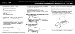 Insignia NS-PCH5721 | NS-PCH5721-C 7-Port USB 2.0 Hub Guide d'installation rapide