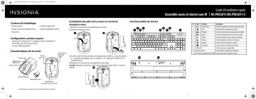 Insignia NS-PNC5011 Wireless Keyboard and Wireless Optical Mouse Guide d'installation rapide | Fixfr