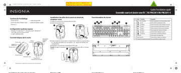 Insignia NS-PNC5011 Wireless Keyboard and Wireless Optical Mouse Guide d'installation rapide | Fixfr