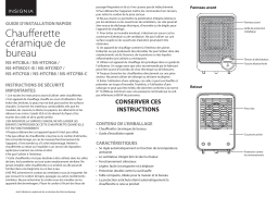 Insignia NS-HTCRD7 Desktop Ceramic Heater Guide d'installation rapide