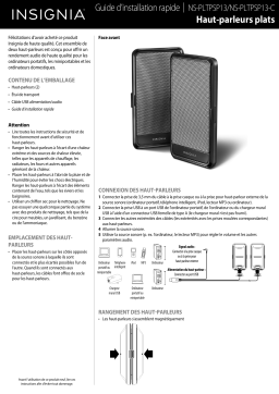 Insignia NS-PLTPSP13 USB-Powered Portable Speakers (Pair) Guide d'installation rapide