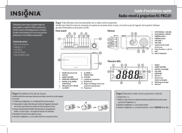 Insignia NS-PRCL01 Clock Radio Guide d'installation rapide | Fixfr