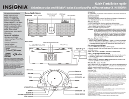 Insignia NS-BHDIP01 CD Boombox Guide d'installation rapide