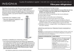 Insignia NS-HAF-CIN-2 Water Filter for Select Samsung Refrigerators (2-Pack) Guide d'installation rapide