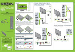 Insignia NS-24E340A13 24" Class (23-5/8" Diag.) - LED - 1080p - 60Hz - HDTV Guide d'installation rapide