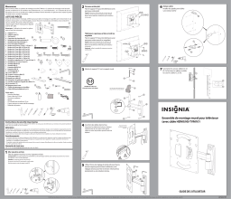 Insignia NS-TVM101 Full Motion Flat-Panel Wall Mount for Most 19"-32" TVs - Extends 8-4/5" Guide d'installation rapide