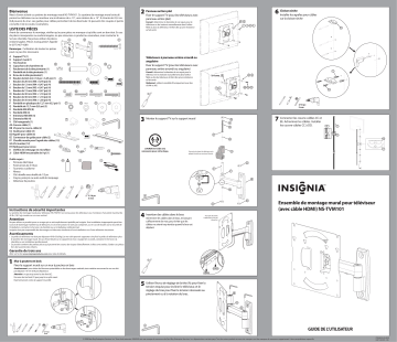 Insignia NS-TVM101 Full Motion Flat-Panel Wall Mount for Most 19