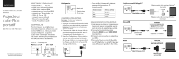 Insignia NS-PR116 | NS-PR116-C DLP Pico Portable Projector Guide d'installation rapide | Fixfr