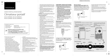 NS-AC12PWH9 | Insignia NS-AC10PWH9 450 Sq. Ft. Portable Air Conditioner Guide d'installation rapide | Fixfr