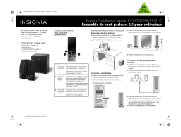 Insignia NS-PCS21 | NS-PCS21-C 2.1 Speaker System (3-Piece) Guide d'installation rapide