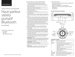 Insignia NS-CSPBTWP1 Waterproof Portable Bluetooth Speaker Guide d'installation rapide