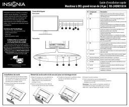 Insignia NS-24EM51A14 24" LED HD Monitor Guide d'installation rapide