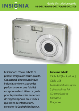 Insignia NS-DSC7P09 7.0-Megapixel Digital Camera Guide d'installation rapide