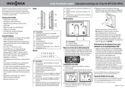 Insignia NS-DPF9G 9" Widescreen LCD Digital Photo Frame Guide d'installation rapide