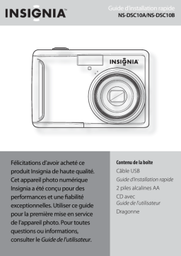 Insignia NS-DSC10A 10.0-Megapixel Digital Camera Guide d'installation rapide