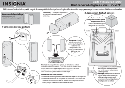 Insignia NSSP211 3" 2-Way Bookshelf Speakers (Pair) Guide d'installation rapide