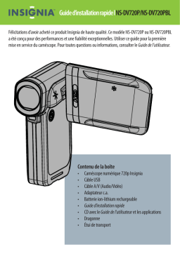 Insignia NS-DV720P 5.0MP High-Definition Digital Camcorder Guide d'installation rapide