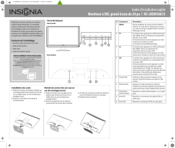 Insignia NS-20EM50A13 20" Widescreen Flat-Panel LED Monitor Guide d'installation rapide