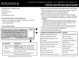 Insignia NS-PNK6811 Wireless Keyboard Guide d'installation rapide