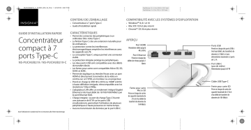 Insignia NS-PUCHUB219 7-Port Type-C Hub Guide d'installation rapide | Fixfr