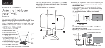 Insignia NS-ANT314 Indoor HDTV Antenna Guide d'installation rapide | Fixfr