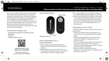 Insignia NS-WSCN Wireless Remote Shutter Control for Nikon Guide d'installation rapide | Fixfr