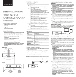 Insignia NS-MINISONIC20 Mini Sonic Portable Bluetooth Speaker Guide d'installation rapide