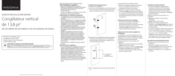 Insignia NS-UZ14SS0 13.8 Cu. Ft. Upright Convertible Freezer/Refrigerator Guide d'installation rapide | Fixfr