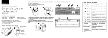 Insignia NS-PNC7011 Wireless Keyboard and Mouse Guide d'installation rapide | Fixfr