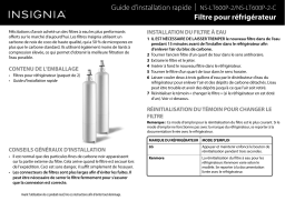 Insignia NS-LT600P-2 Water Filters for Select LG and Kenmore Refrigerators (2-Pack) Guide d'installation rapide