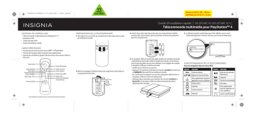 Insignia NS-GPS4RC101 Media Remote for PlayStation 4 Guide d'installation rapide | Fixfr