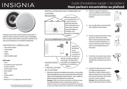 Insignia NS-C6500-A 6-1/2" In-Ceiling Speakers (Pair) Guide d'installation rapide